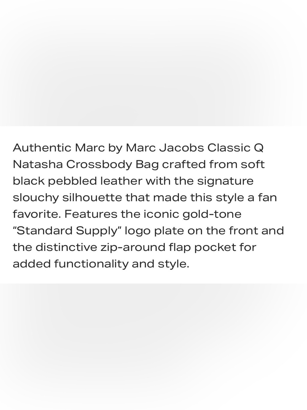 Marc by Marc Jacobs Black Leather Saddle Crossbody with Gold Plaque - Picture 3 of 4
